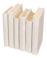 Shagreen Library White Books (Set of 12) - Ornate Home