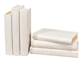 Shagreen Library White Books (Set of 12) - Ornate Home
