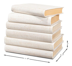 Shagreen Library White Books (Set of 12) - Ornate Home