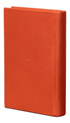 Shagreen Orange Books (Set of 12) - Ornate Home