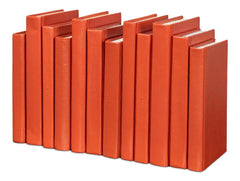Shagreen Orange Books (Set of 12) - Ornate Home