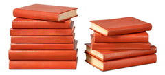 Shagreen Orange Books (Set of 12) - Ornate Home