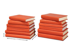 Shagreen Orange Books (Set of 12) - Ornate Home