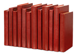 Shagreen Red Books (Set of 12) - Ornate Home