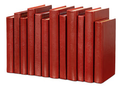 Shagreen Red Books (Set of 12) - Ornate Home