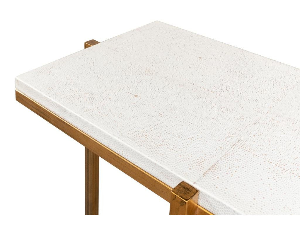 Shagreen White Console Table - Ornate Home