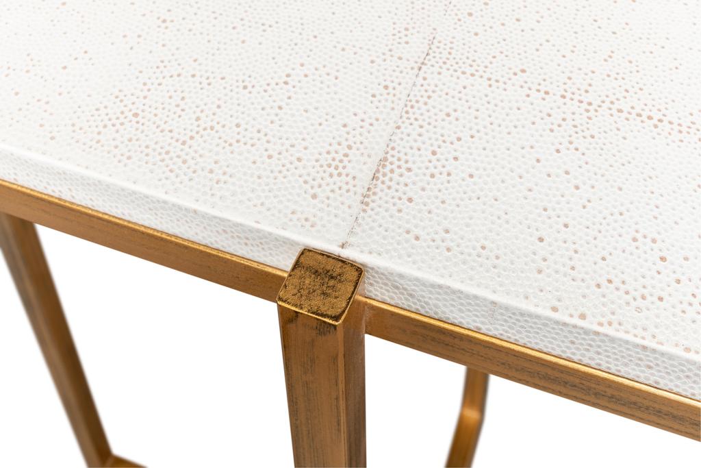 Shagreen White Console Table - Ornate Home