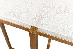 Shagreen White Console Table - Ornate Home