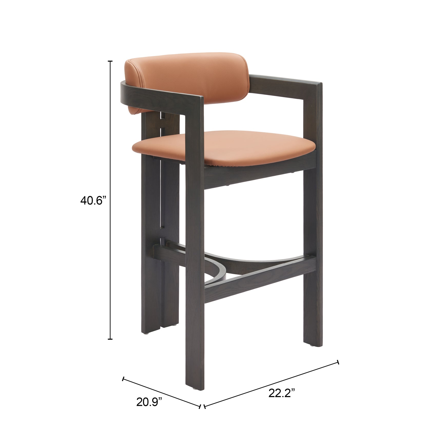 Shaili Brown Barstool - Ornate Home