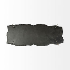 Shale Black Live-Edge Slate and Iron Console Table - Ornate Home