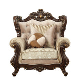Shalisa Chair with 2 Pillows in Walnut - Ornate Home