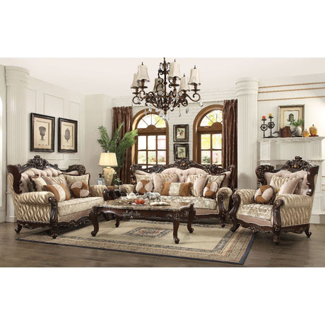 Shalisa Sofa with 7 Pillows in Walnut - Ornate Home