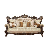 Shalisa Sofa with 7 Pillows in Walnut - Ornate Home