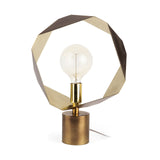 Shamir Gold Geometric Metal Table Lamp - Ornate Home