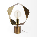 Shamir Gold Geometric Metal Table Lamp - Ornate Home