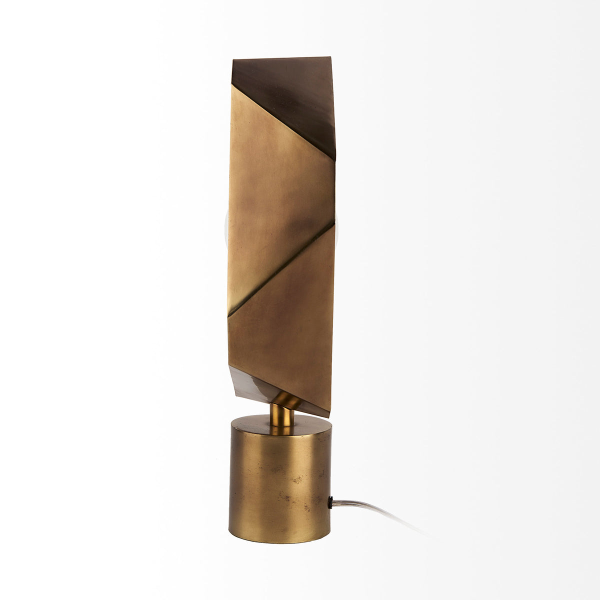 Shamir Gold Geometric Metal Table Lamp - Ornate Home
