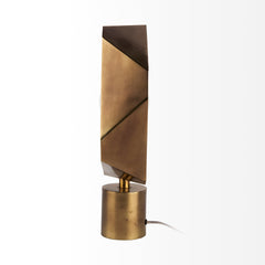 Shamir Gold Geometric Metal Table Lamp - Ornate Home