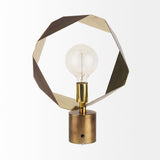 Shamir Gold Geometric Metal Table Lamp - Ornate Home