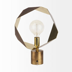 Shamir Gold Geometric Metal Table Lamp - Ornate Home