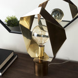 Shamir Gold Geometric Metal Table Lamp - Ornate Home