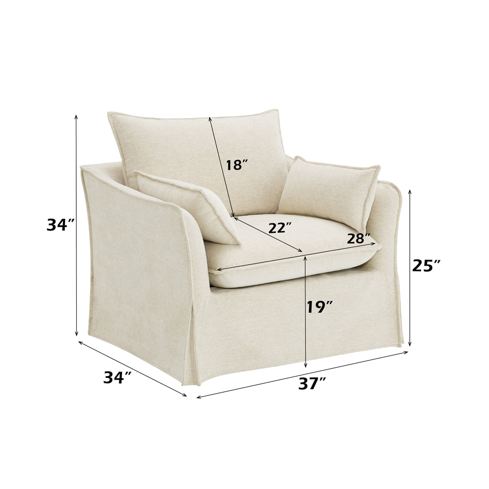 Shane Beige Chair - Ornate Home