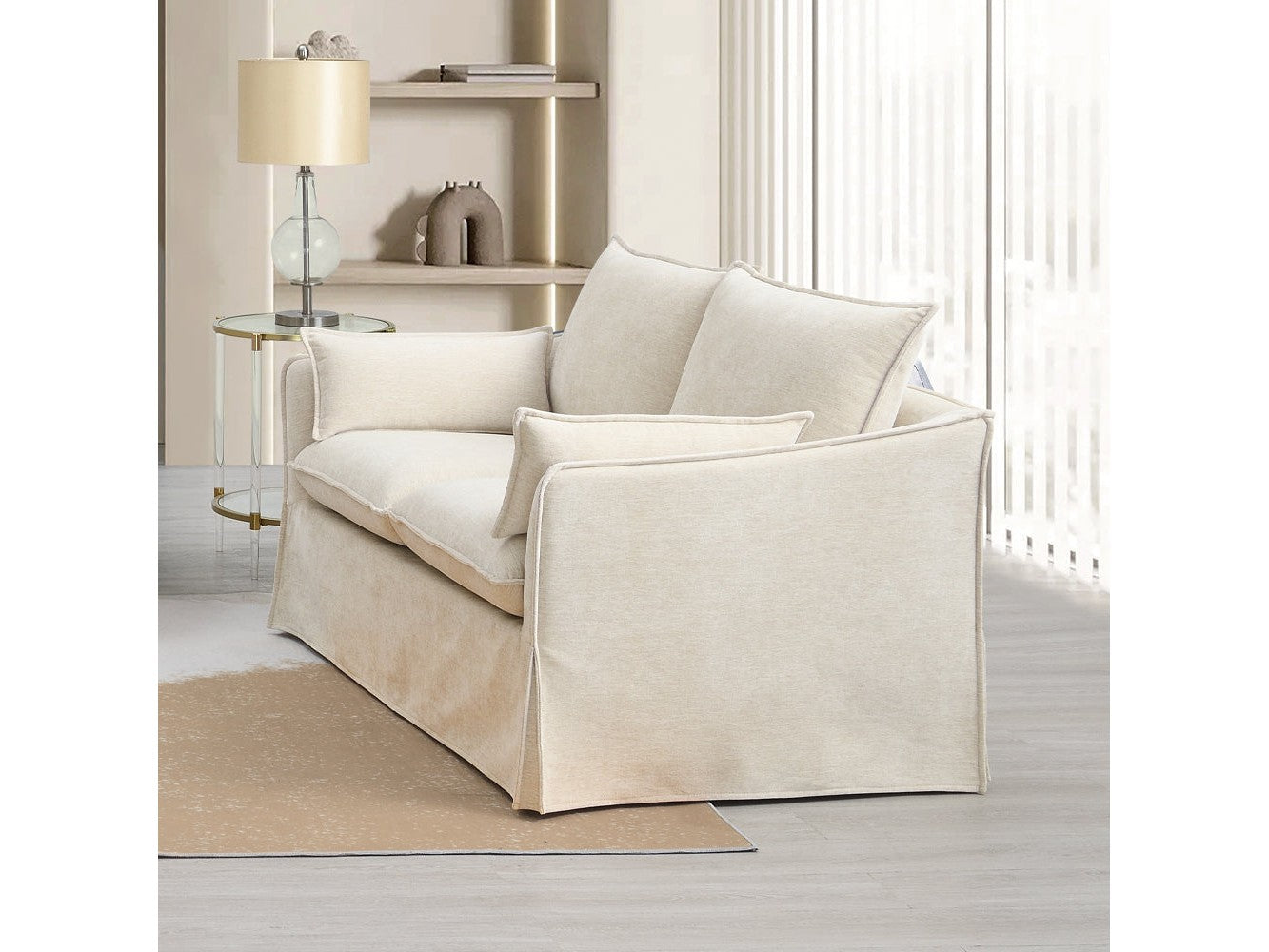 Shane Beige Loveseat - Ornate Home