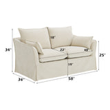 Shane Beige Loveseat - Ornate Home