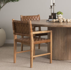 Shane Brown Curved Back Dining Arm Chair