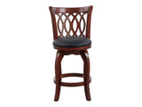 Shapel Dark Cherry Swivel Counter Height Chair (Set of 2) - Ornate Home