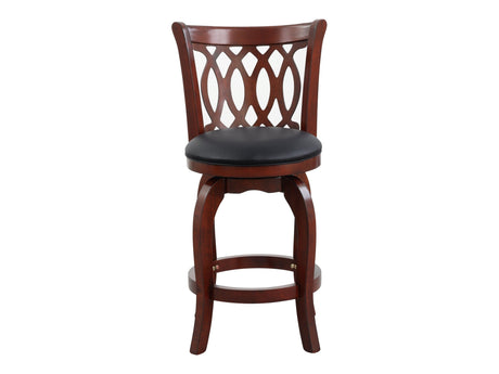Shapel Dark Cherry Swivel Counter Height Chair (Set of 2) - Ornate Home
