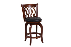 Shapel Dark Cherry Swivel Counter Height Chair (Set of 2) - Ornate Home