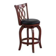 Shapel Dark Cherry Swivel Counter Height Chair (Set of 2) - Ornate Home