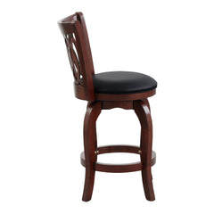 Shapel Dark Cherry Swivel Counter Height Chair (Set of 2) - Ornate Home
