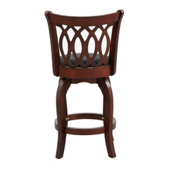Shapel Dark Cherry Swivel Counter Height Chair (Set of 2) - Ornate Home