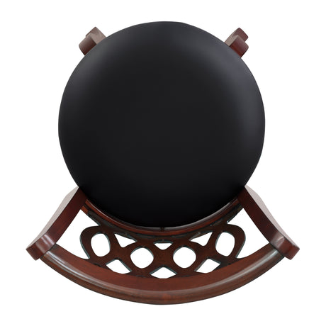 Shapel Dark Cherry Swivel Counter Height Chair (Set of 2) - Ornate Home