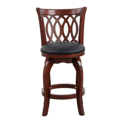 Shapel Dark Cherry Swivel Counter Height Chair (Set of 2) - Ornate Home