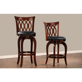 Shapel Dark Cherry Swivel Counter Height Chair (Set of 2) - Ornate Home