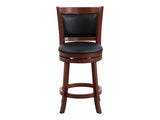 Shapel Dark Cherry Swivel Counter Height Chair (Set of 2) - Ornate Home