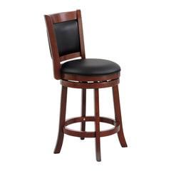 Shapel Dark Cherry Swivel Counter Height Chair (Set of 2) - Ornate Home