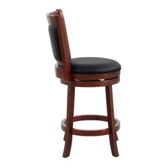 Shapel Dark Cherry Swivel Counter Height Chair (Set of 2) - Ornate Home