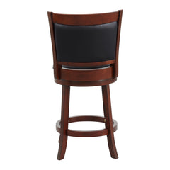 Shapel Dark Cherry Swivel Counter Height Chair (Set of 2) - Ornate Home