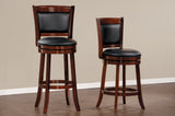 Shapel Dark Cherry Swivel Counter Height Chair (Set of 2) - Ornate Home