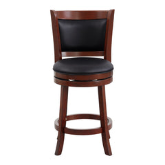 Shapel Dark Cherry Swivel Counter Height Chair (Set of 2) - Ornate Home