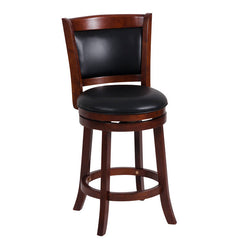 Shapel Dark Cherry Swivel Counter Height Chair (Set of 2) - Ornate Home