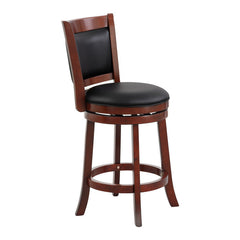 Shapel Dark Cherry Swivel Counter Height Chair (Set of 2) - Ornate Home