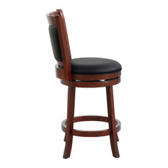 Shapel Dark Cherry Swivel Counter Height Chair (Set of 2) - Ornate Home