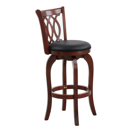 Shapel Dark Cherry Swivel Pub Height Chair (Set of 2) - Ornate Home