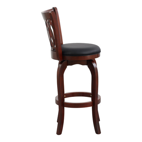 Shapel Dark Cherry Swivel Pub Height Chair (Set of 2) - Ornate Home