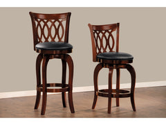 Shapel Dark Cherry Swivel Pub Height Chair (Set of 2) - Ornate Home