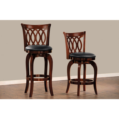 Shapel Dark Cherry Swivel Pub Height Chair (Set of 2) - Ornate Home